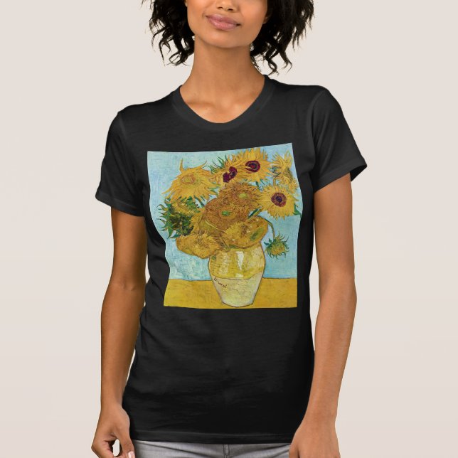 Vincent Willem van Gogh , “ Sunflowers ” Tee Shirt (Framsida)