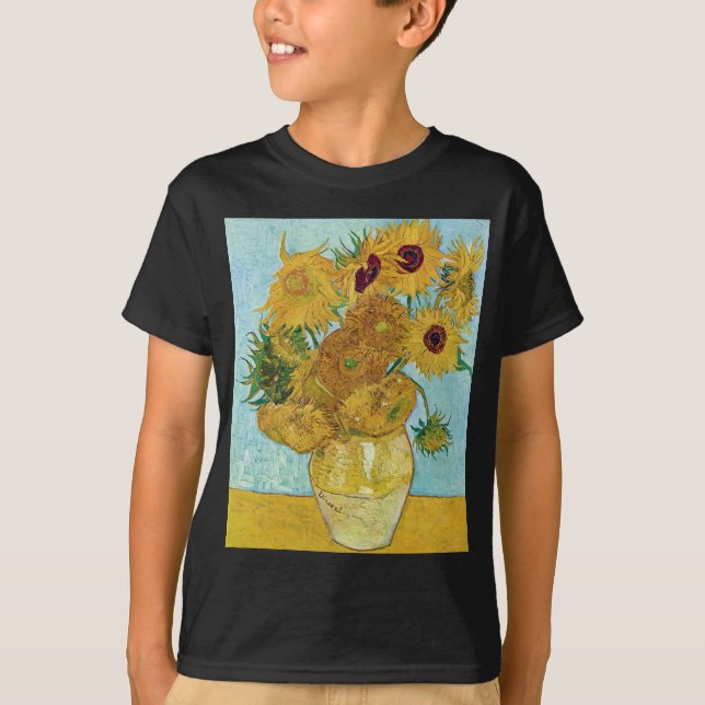 Vincent Willem van Gogh , “ Sunflowers ” Tee Shirt (Framsida)