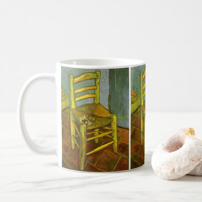 Vincent's stol med hans pipa av van Gogh Kaffemugg (Med munk)