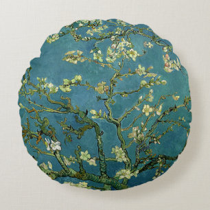 Vincents Van Gogh mandelblommar dämpar Rund Kudde