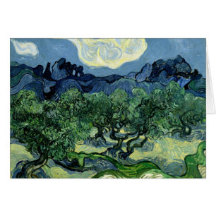 Vincents Van Gogh olivgröna träd (1889) Hälsningskort