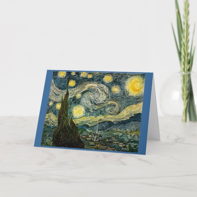 Vincents Van Gogh Starry natt (1889) Kort (Framsida)