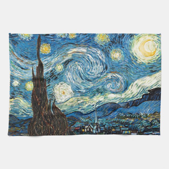 Vincents Van Gogh Starry natt Kökshandduk (Horisontell)
