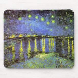 Vincents Van Gogh Starry natt över Rhonen Musmatta