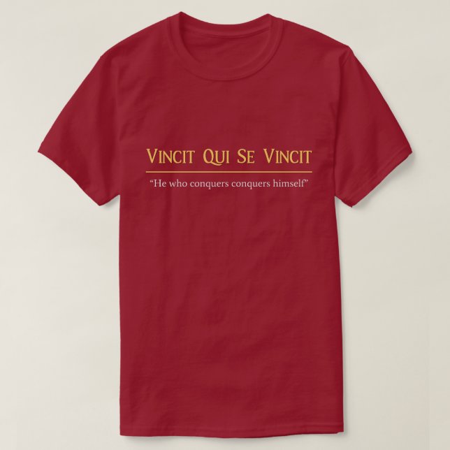 Vincet Qui Se Vincet T-Shirt (Design framsida)