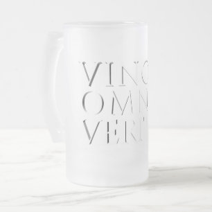VINCIT OMNIA VERITAS - Light Frosted Glass Beer Mu Frostat Ölglas