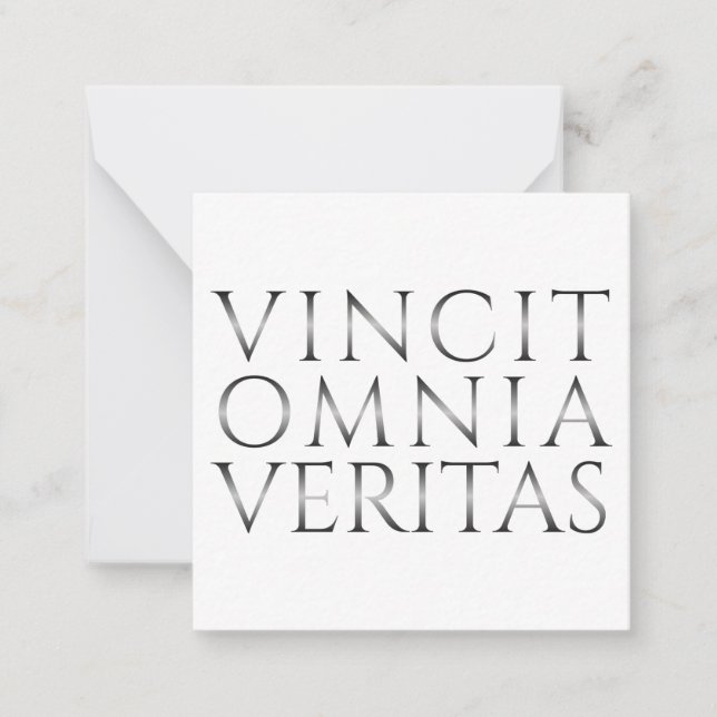 VINCIT OMNIA VERITAS - Ljus Anteckningskort (Framsida)