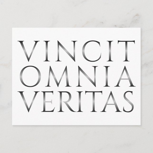 VINCIT OMNIA VERITAS - Ljus Helg Vykort (Framsida)