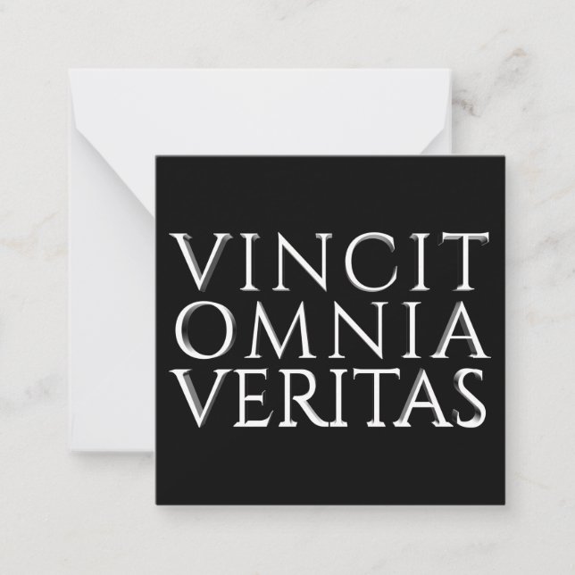 VINCIT OMNIA VERITAS - Ljusanteckningskort Anteckningskort (Framsida)