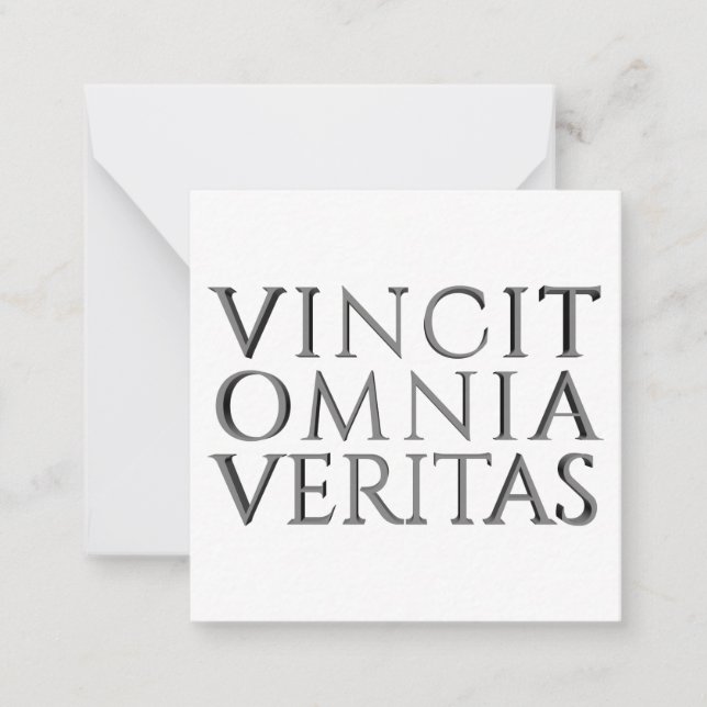 VINCIT OMNIA VERITAS - Ljusanteckningskort Anteckningskort (Framsida)