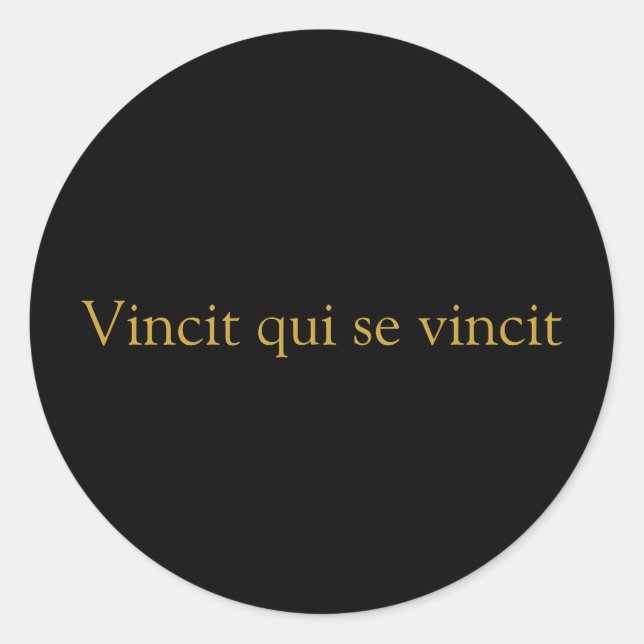 Vincit qui se vincit Sticker Runt Klistermärke (Framsida)