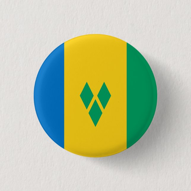 Vincy Flagga, Flagga Saint Vincent och Grenadinern Knapp (Framsida)
