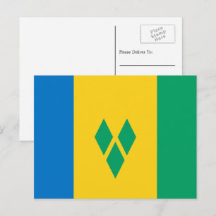 Vincy Flagga, Flagga Saint Vincent och Grenadinern Vykort