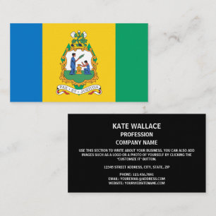 Vincy Flagga & Seal, Saint Vincent och Grenadinern Visitkort