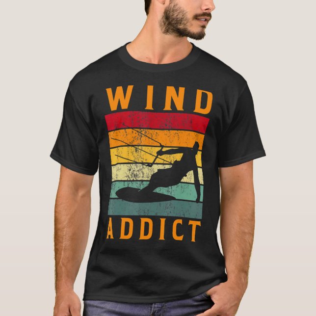 Vind Addict Kite Surfing Kiteboard Windsurfing T Shirt (Framsida)