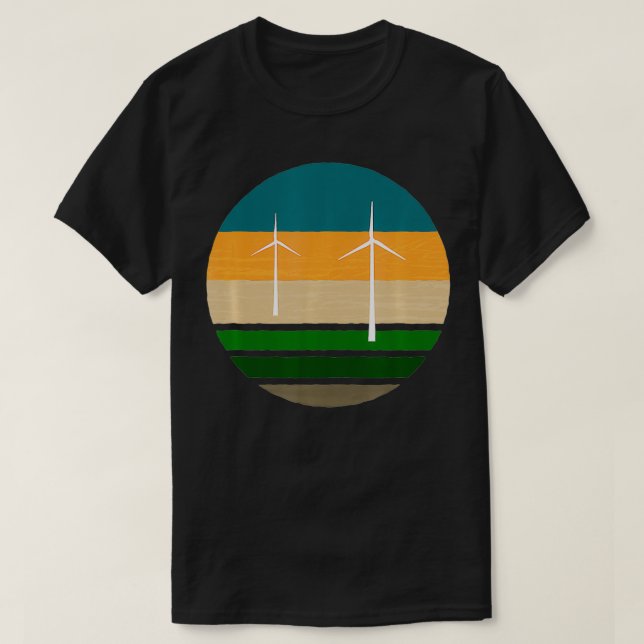 Vind av  för förnybar energi i vind t shirt (Design framsida)