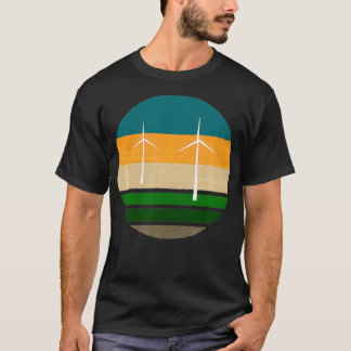Vind av  för förnybar energi i vind t shirt