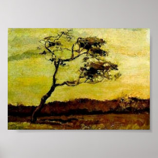 Vind-Beaten Träd (F10) Van Gogh Fine Art Poster