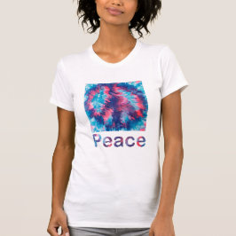 Vind Blown Rosa Lila Fredstecken och Ord Tees T Shirt