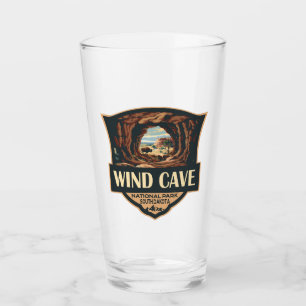 Vind Cave National Park Illustration Retro Badge Glaskopp