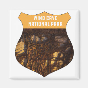 Vind Cave National Park Retro Boxwork South Dakota Magnet