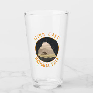 Vind Cave National Park Retro Distress Circle Glaskopp