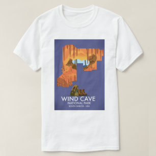 Vind Cave National Park, som hyr reseaffisch. T Shirt