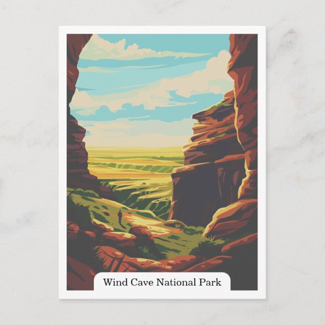 Vind Cave National Park, South Dakota USA Vykort (Framsida)