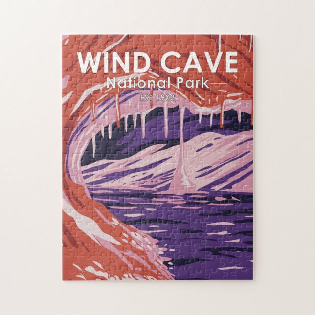 Vind Cave National Park South Dakota Vintage Pussel (Vertikal)
