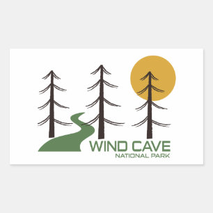 Vind Cave National Park Trail Rektangulärt Klistermärke