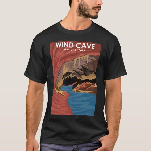 Vind Cave National Park Travel Poster T Shirt (Framsida)