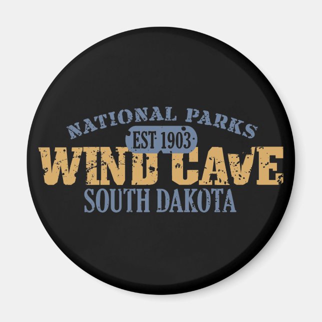 Vind Cave nationalpark Magnet (Framsidan)