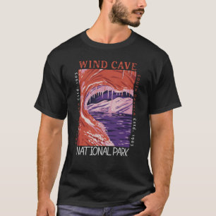 Vind Cave nationalpark South Dakota Distress T Shirt