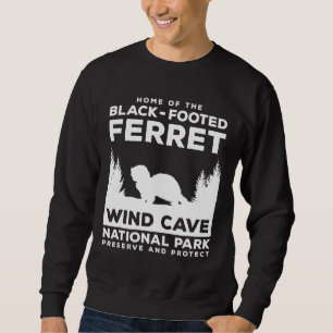 Vind Cave nationalpark South Dakota Ferret Lång Ärmad Tröja
