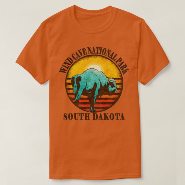 Vind Cave nationalpark South Dakota Hiking Backpa T Shirt (Design framsida)