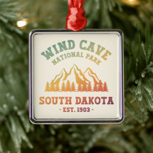 Vind Cave nationalpark South Dakota Julgransprydnad Metall
