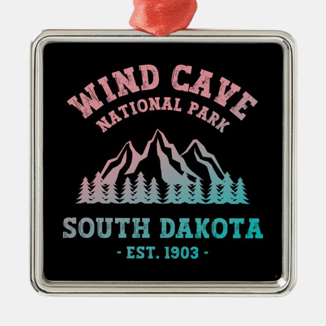 Vind Cave nationalpark South Dakota Julgransprydnad Metall (Framsidan)