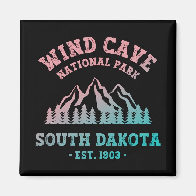 Vind Cave nationalpark South Dakota Magnet (Framsidan)