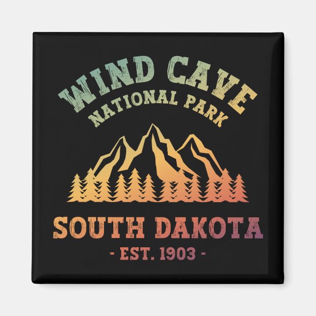 Vind Cave nationalpark South Dakota Magnet (Framsidan)