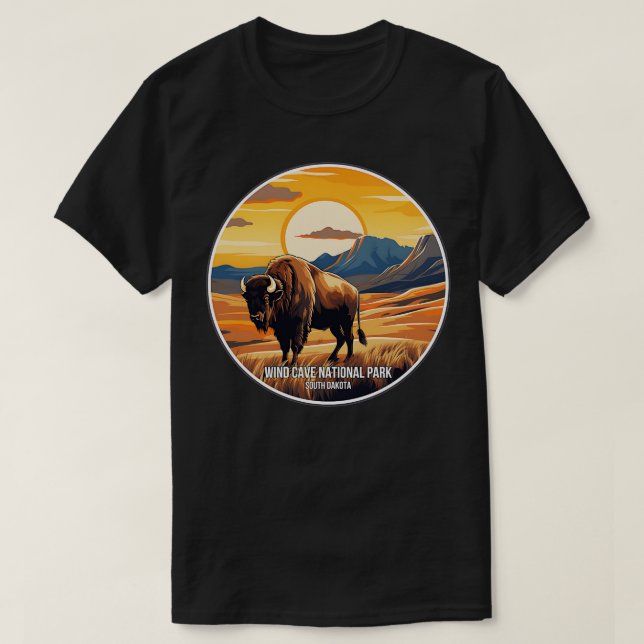 Vind Cave nationalpark South Dakota T Shirt (Design framsida)