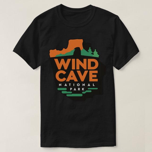 Vind Cave nationalpark Spegel vid naturskölden T Shirt (Design framsida)