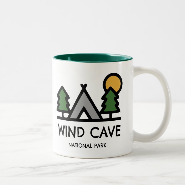 Vind Cave nationalpark Två-Tonad Mugg (Höger)
