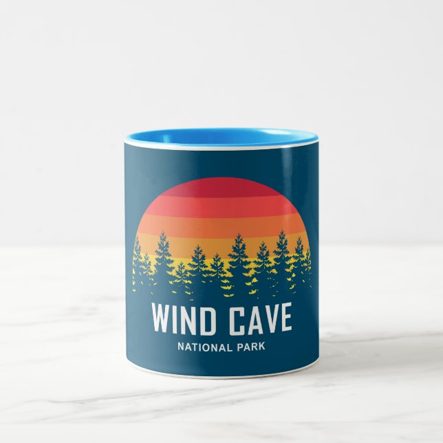 Vind Cave nationalpark Två-Tonad Mugg (Center)