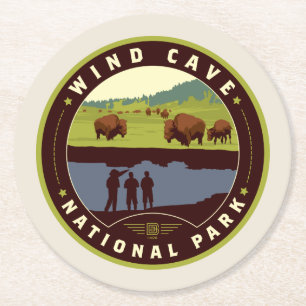 Vind Cave nationalpark Underlägg Papper Rund
