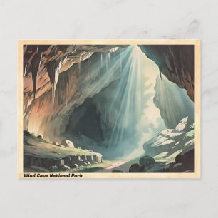 Vind Cave nationalpark Vintage Vykort