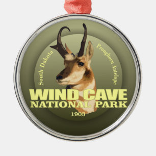 Vind Cave NP (Pronghorn) WT Julgransprydnad Metall