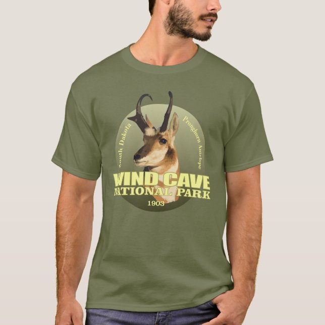 Vind Cave NP (Pronghorn) WT T Shirt (Framsida)