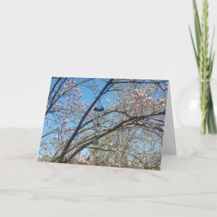 Vind chimes och Magnolia Träd-födelsedagskort Kort