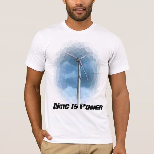 VIND DRIVER TURBINUTSLAGSPLATSEN T-SHIRT (Framsida)
