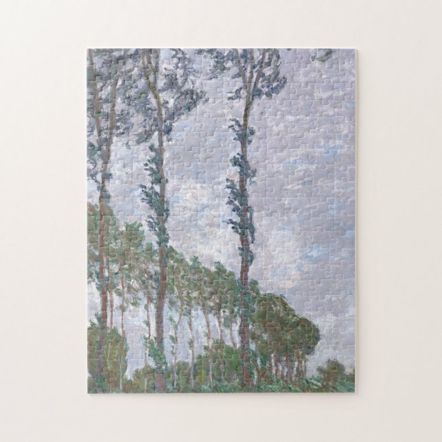 Vind Effect Series of Poplars by Claude Monet Pussel (Vertikal)